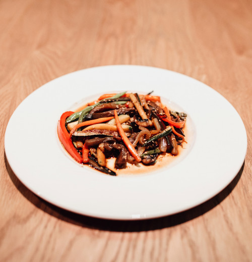 Salteados de verduras con salsa de soja